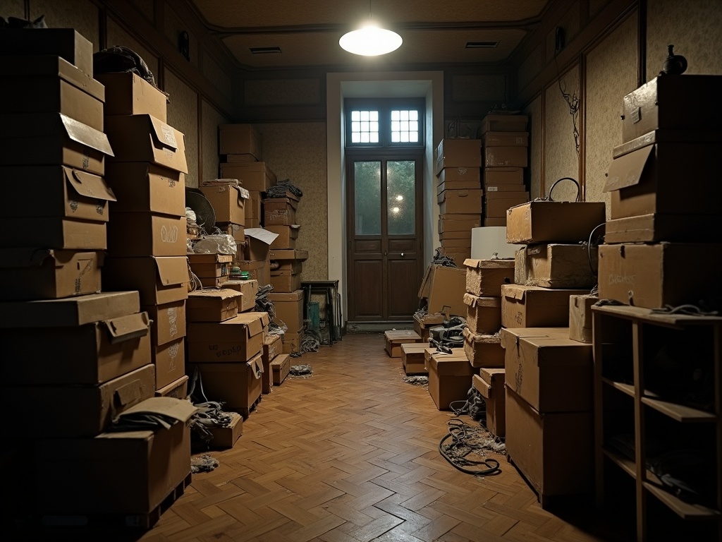 Salon encombré avant intervention