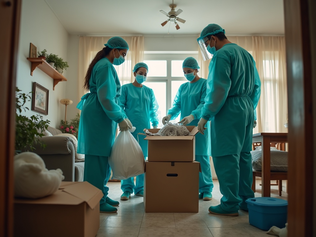 Équipe Diogène Pro Paris IDF en intervention dans un appartement